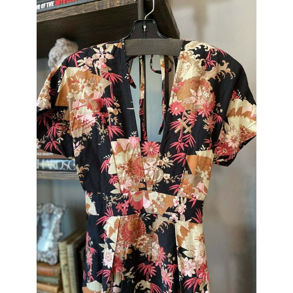 Current/Elliot The Retro Midi Dress Linen NEW - Picture 10 of 13